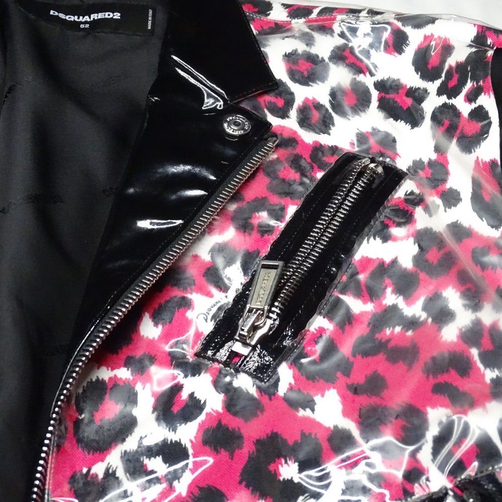 Authentic Dsquared2 Leopard Print Biker Jacket - image 5